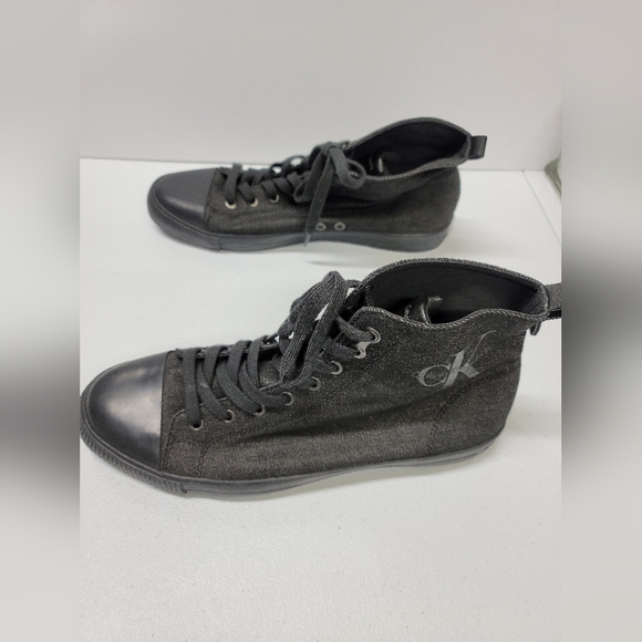 Calvin Klein Bensi CK Monogram High Top Mens Designer Sneakers Shoes 11.5 - Picture 2 of 8